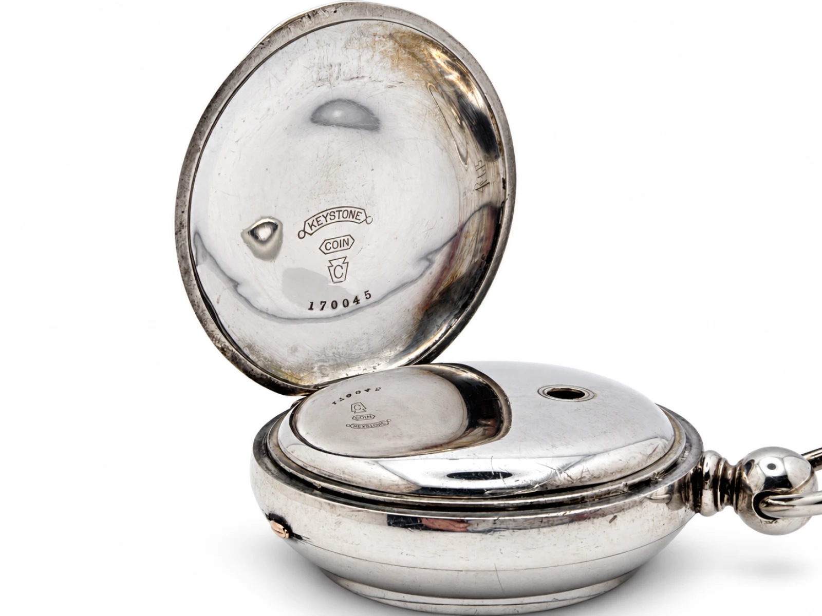 Waltham P.S. Bartlett Key Wind Fancy Dial (1878) — inside the case back stamped Keystone Coin