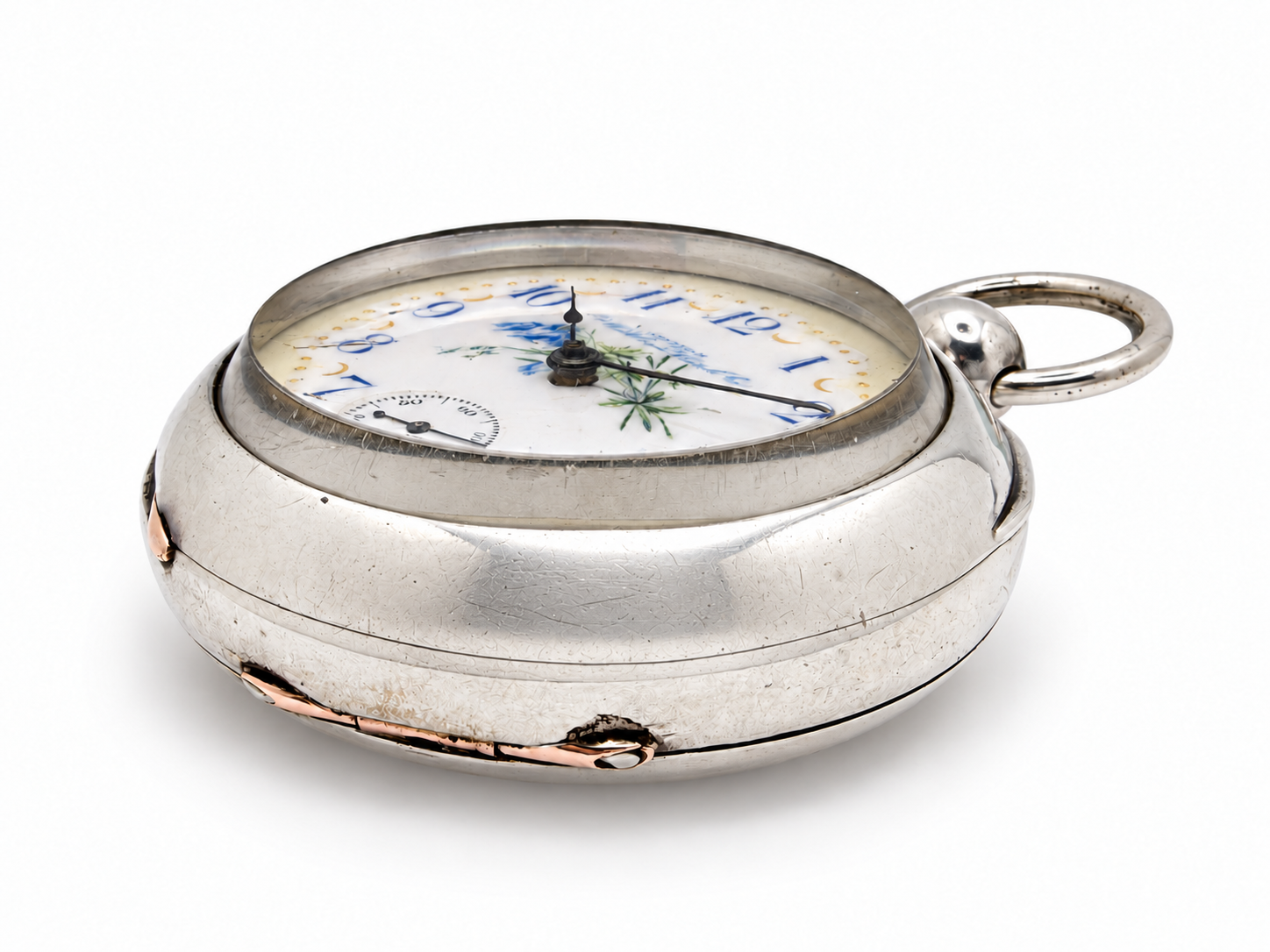 15 waltham 1878 pocket watch raised crystal side view
